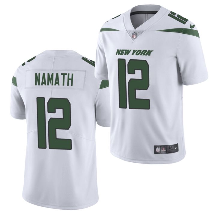 Men New York Jets #12 Joe Namath Nike White Vapor Untouchable Limited NFL Jersey